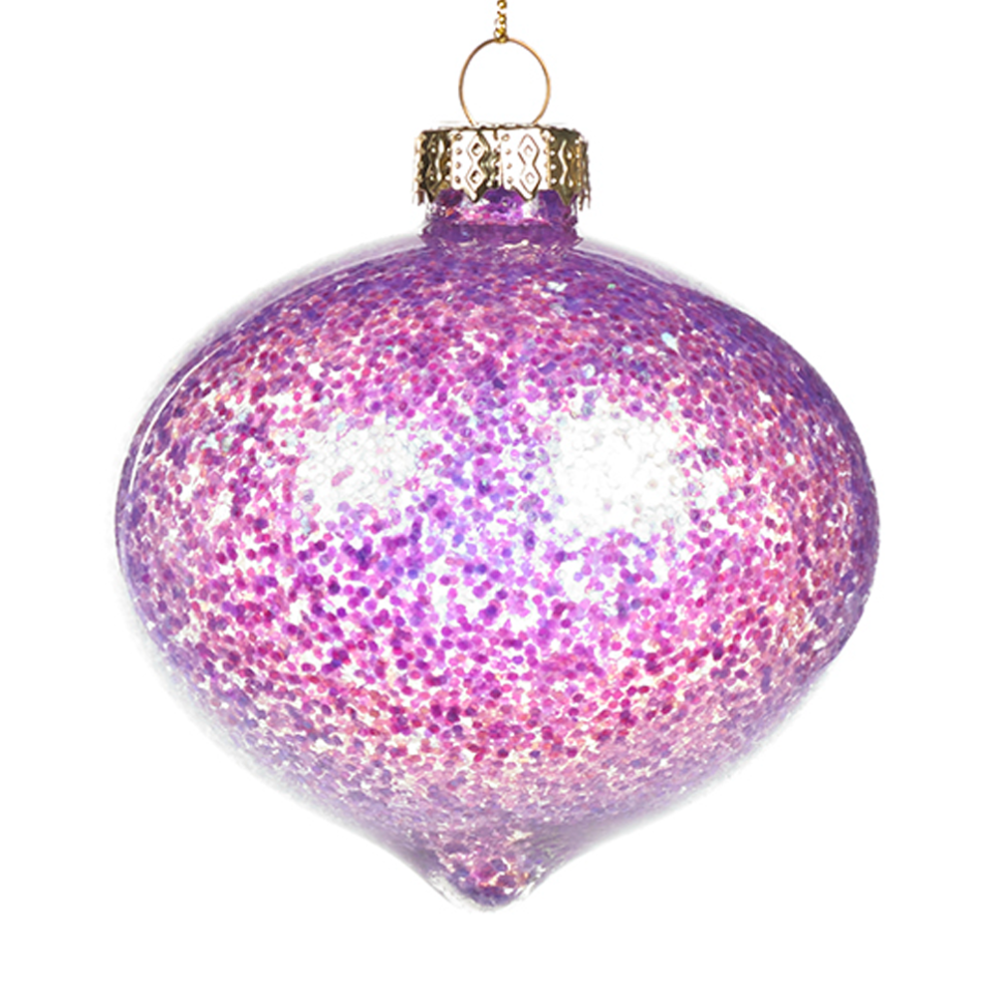 Goodwill kerstbal - Met iriserende glitters - 8 cm