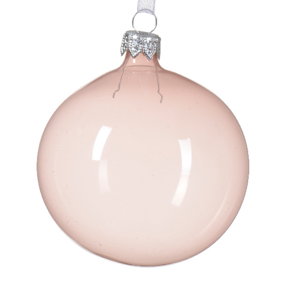 Decoris kerstbal - Roze - 8cm