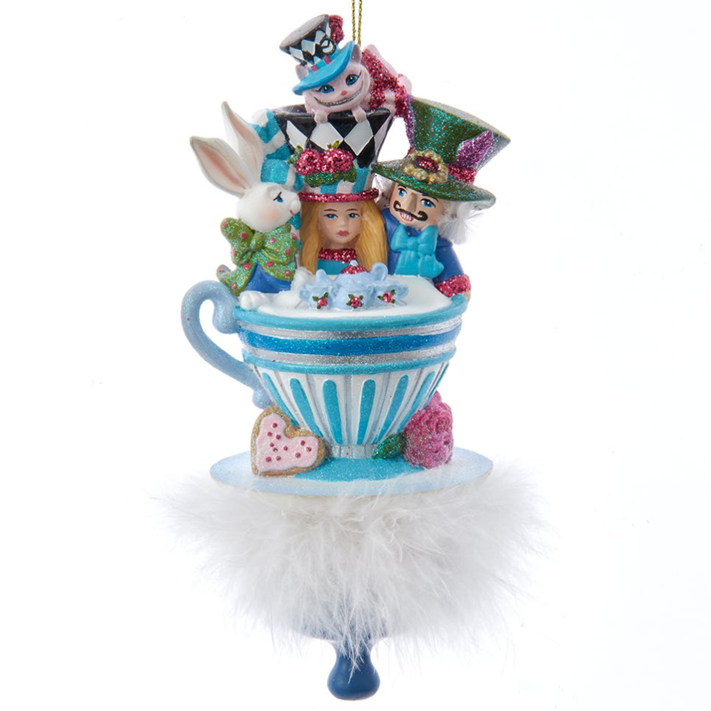 Kurt Adler kerstornament - Theekop met Alice in Wonderland