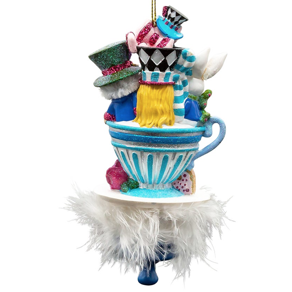 Kurt Adler kerstornament - Theekop met Alice in Wonderland