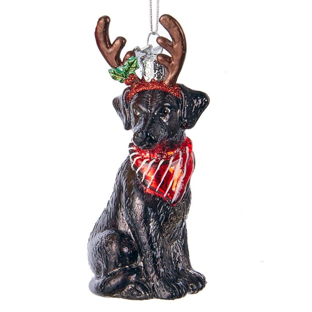 Kurt Adler kerstornament - Zwarte labrador retriever