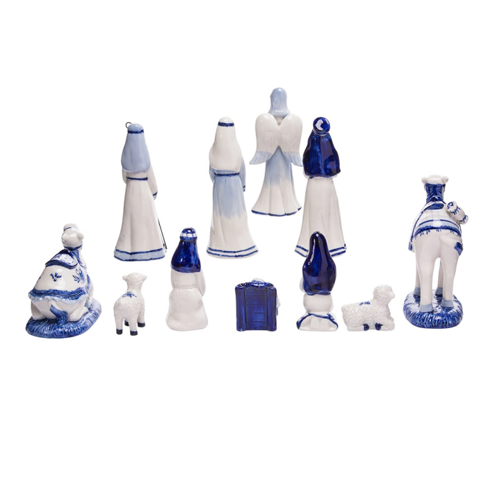 Kurt Adler kerststal - Delfts Blauw