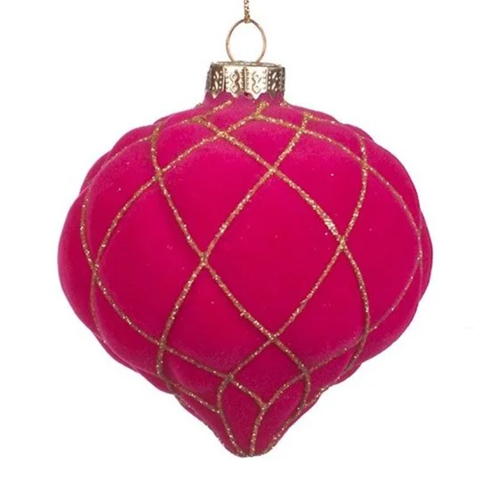 Goodwill kerstbal - Met fluweel - 8 cm