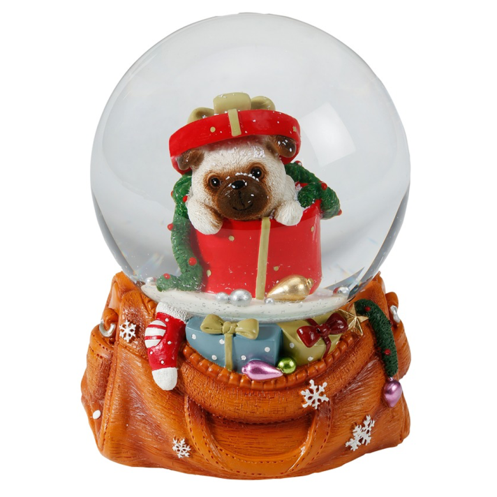 Inge Glas sneeuwbol - Met puppy