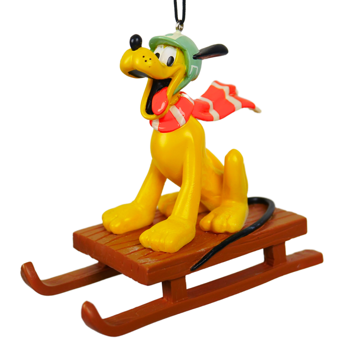 Disney kerstornament - Pluto op slee