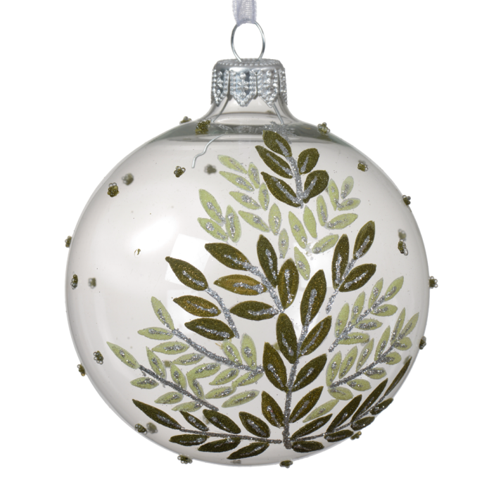 Decoris kerstbal - Met takken - 8 cm