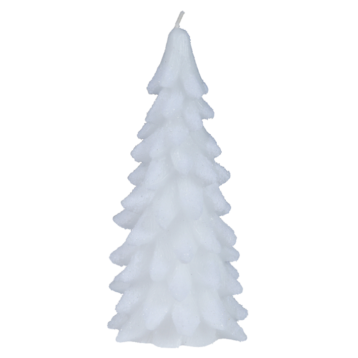 Kaars - Kerstboom - Wit - 20cm