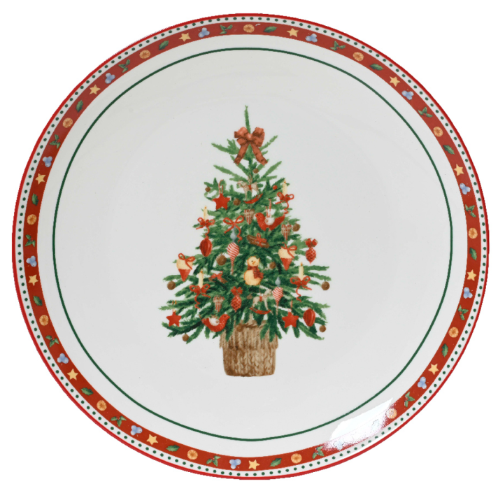 Decoris dinerbord - Met kerstboom