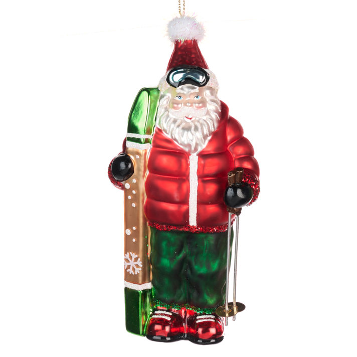 Goodwill kerstornament - Kerstman met skies