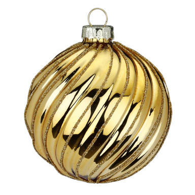 Inge Glas kerstbal - Met swirl - 8cm