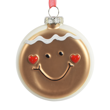 Decoris kerstornament - Cookie - Bruin