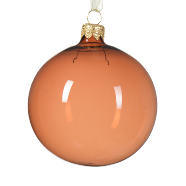 Decoris kerstbal - Bruin - 8cm