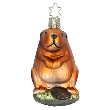 Inge Glas kerstornament - Bever