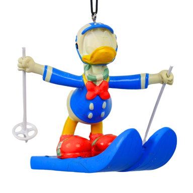 Disney kerstornament - Donald Duck op skies