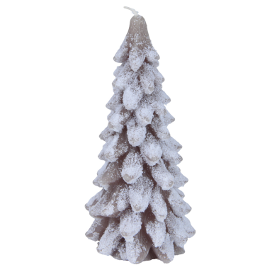 Kaars - Kerstboom - Lichtbruin - 16cm