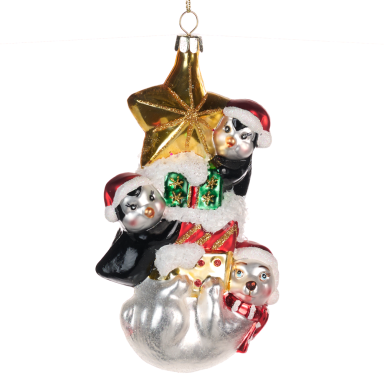 Goodwill kerstornament - IJsbeer met pinguïns