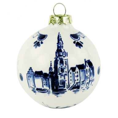 Royal Delft kerstbal - Amsterdam - 7cm