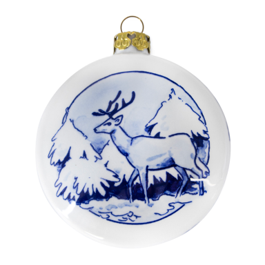 Royal Delft kerstornament - Met hert