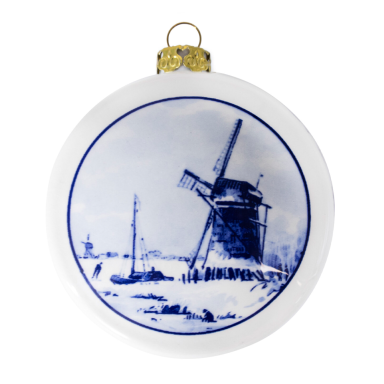 Royal Delft kerstornament - Met molen