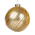 Goodwill kerstbal - Met kralen swirl - 8 cm