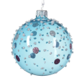 Decoris kerstbal - Met glitters - 8cm