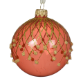 Decoris kerstbal - Met glitters - 8cm