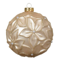 Decoris kerstbal - Met bloemen - 8cm